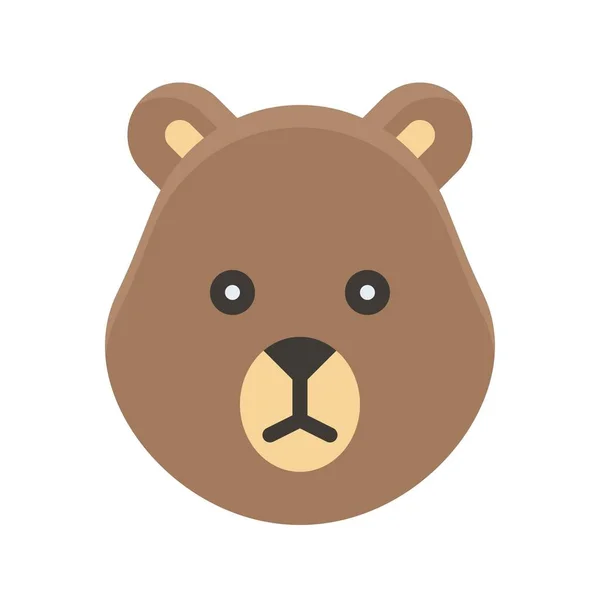 Niedźwiedź Głowa Ikona Święto Dziękczynienia Związane Wektor Ilustracja — Wektor stockowy