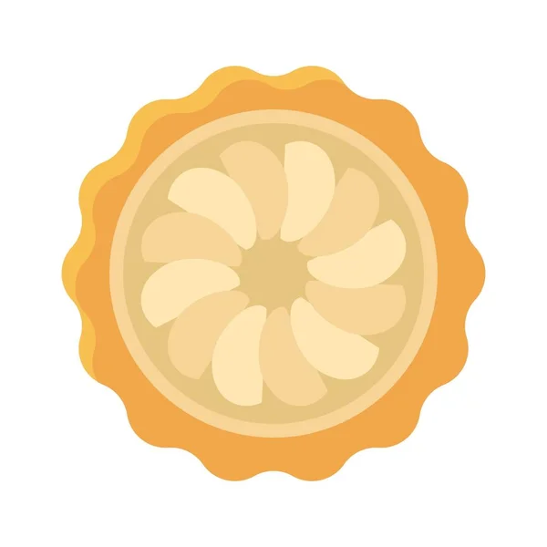 Apfelkuchen Symbol Vektorillustration Thanksgiving — Stockvektor