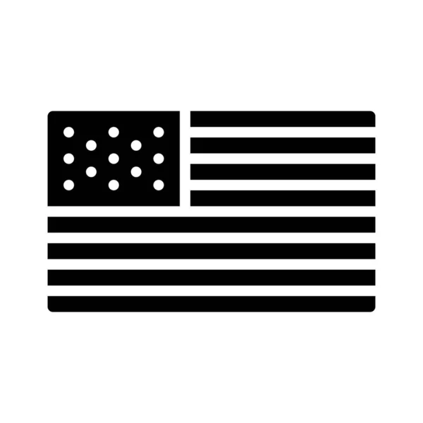 Ikona Vlajky Spojených Států Vektorová Ilustrace Související Díkůvzdáním — Stockový vektor