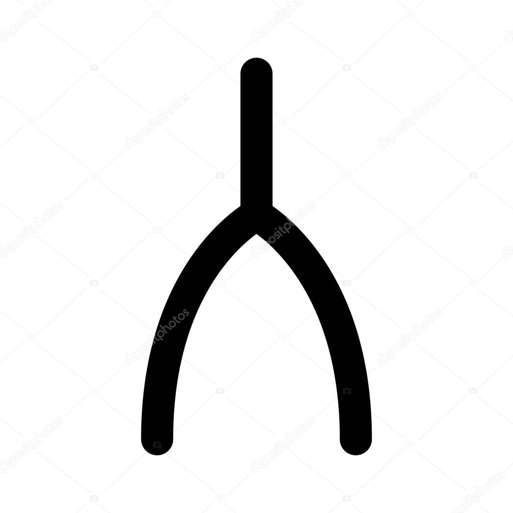 Wishbone icon, Thanksgiving related vector illustration