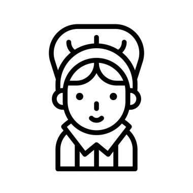 Seyyah kadın ikonu, Şükran Günü vektör illüstrasyonu