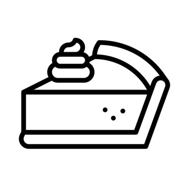 Pasta simgesi dilimi, Şükran Günü bağlantılı vektör illüstrasyonu