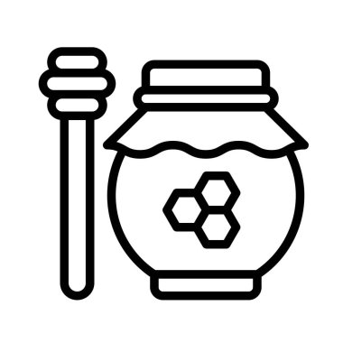 Bal küpü simgesi, Şükran Günü bağlantılı vektör illüstrasyonu