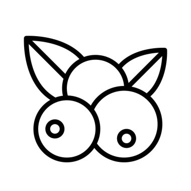 Yaban mersini ikonu, Şükran Günü bağlantılı vektör illüstrasyonu