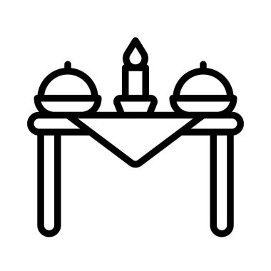 Şükran Günü yemek ikonu, Şükran Günü vektör illüstrasyonu