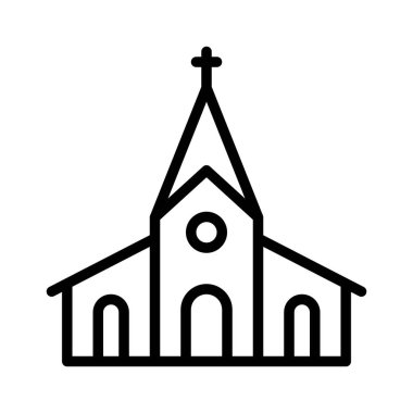 Kilise simgesi, Şükran Günü bağlantılı vektör illüstrasyonu