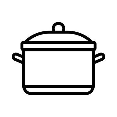 Pişirme tenceresi simgesi, Şükran Günü bağlantılı vektör illüstrasyonu