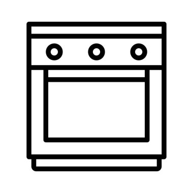 Fırın simgesi, Şükran Günü ile ilgili vektör illüstrasyonu