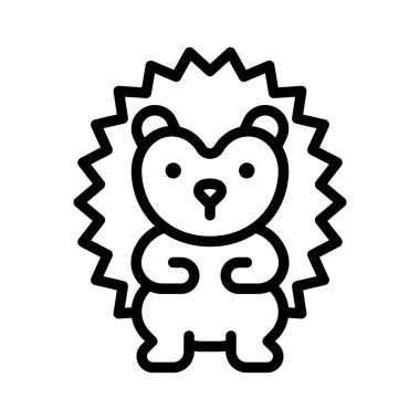 Kirpi simgesi, Şükran Günü bağlantılı vektör illüstrasyonu