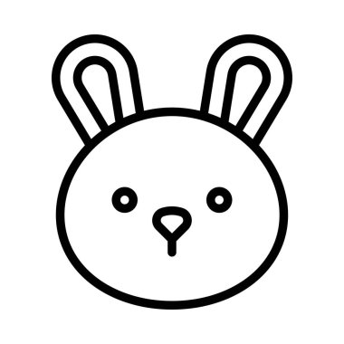 Tavşan kafası simgesi, Şükran Günü vektör illüstrasyonu