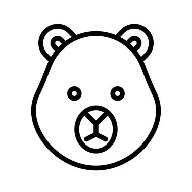 Ayı başı simgesi, Şükran Günü bağlantılı vektör illüstrasyonu