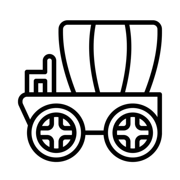 Vagon Simgesi Şükran Günü Bağlantılı Vektör Illüstrasyonu — Stok Vektör
