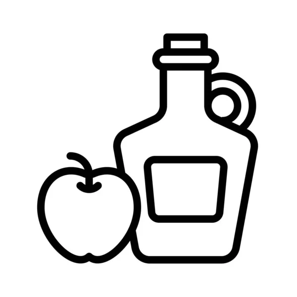 Icono Sidra Manzana Ilustración Vectorial Relacionada Con Acción Gracias — Archivo Imágenes Vectoriales