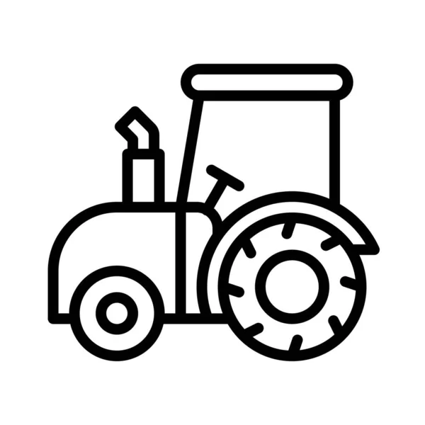 Tractor Icoon Thanksgiving Gerelateerde Vector Illustratie — Stockvector