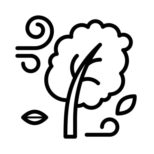 Icono Viento Otoño Ilustración Vectorial Relacionada Con Acción Gracias — Archivo Imágenes Vectoriales