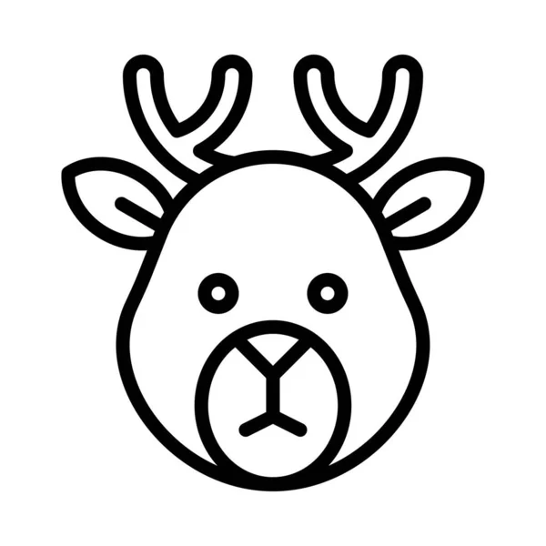 Moose Kepala Ikon Thanksgiving Terkait Vektor Ilustrasi - Stok Vektor