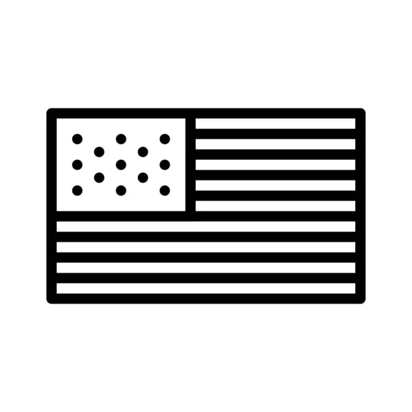 Icono Bandera Los Estados Unidos Ilustración Vectorial Relacionada Con Acción — Archivo Imágenes Vectoriales