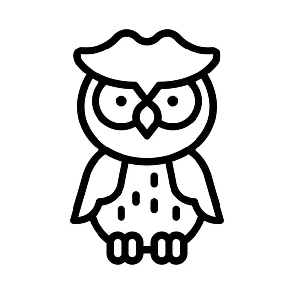 Icône Hibou Illustration Vectorielle Liée Thanksgiving — Image vectorielle