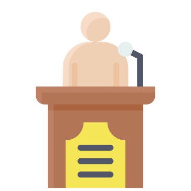 Sunum simgesi, Protesto bağlantılı vektör illüstrasyonu