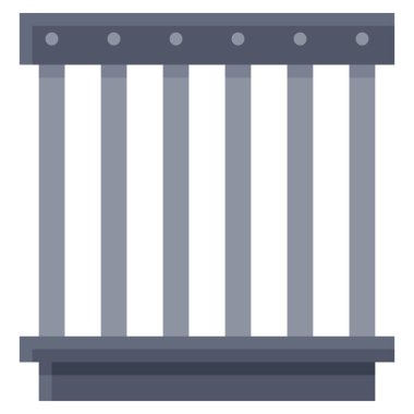 Kafes simgesi, Protesto bağlantılı vektör illüstrasyonu