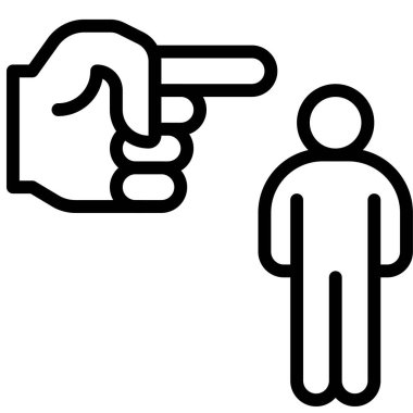 İnsan simgesine el işareti, Protesto bağlantılı vektör illüstrasyonu