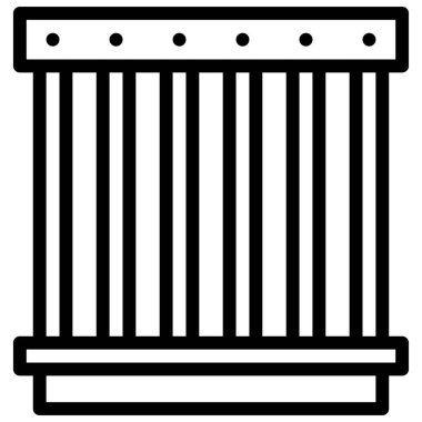 Kafes simgesi, Protesto bağlantılı vektör illüstrasyonu