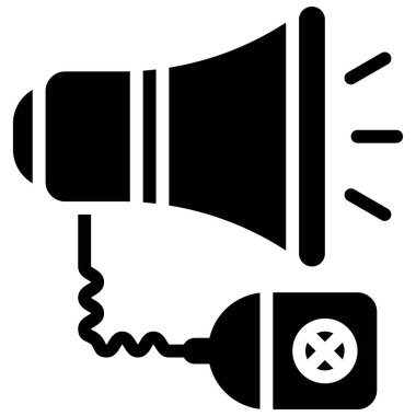 Megafon simgesi, Protestoya bağlı vektör illüstrasyonu