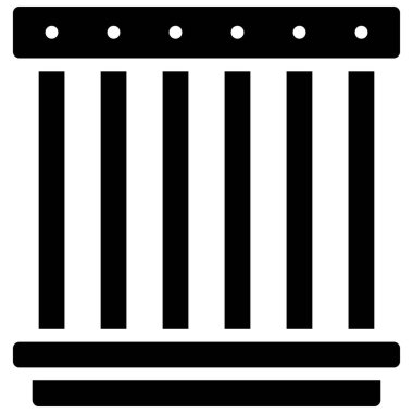 Kafes simgesi, Protesto bağlantılı vektör illüstrasyonu