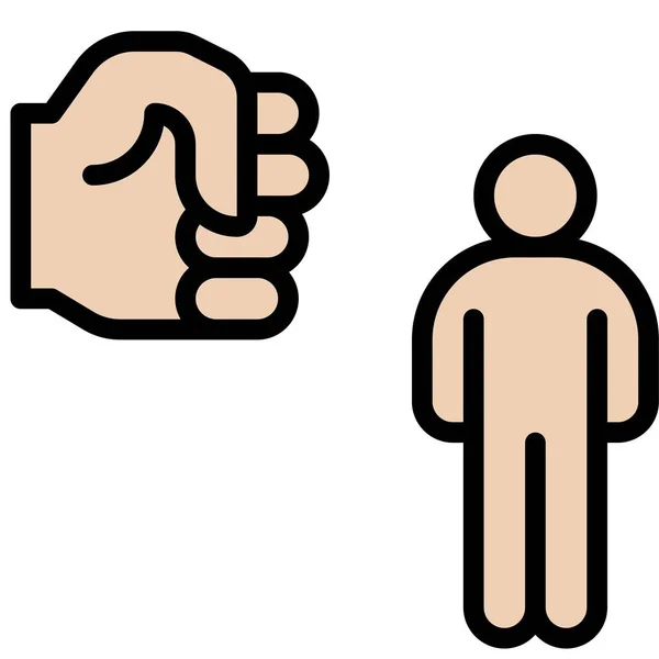 Fist Human Icon Protest Related Vector Illustration — Stock Vector