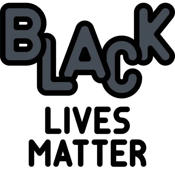 Icono Materia Vidas Negras Ilustración Vectorial Relacionada Con Protesta — Vector de stock