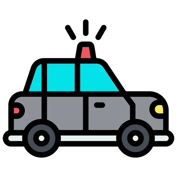 Police Car Icon Protest Related Vector Illustration — 스톡 벡터