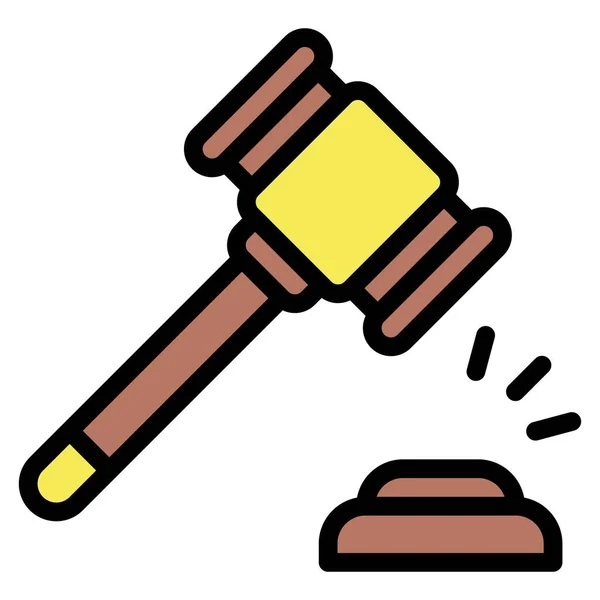 Gavel Icon Protest Related Vector Illustration — Stock Vector
