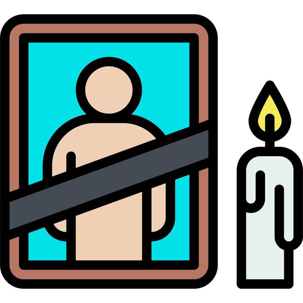 Funeral icon, Protest related vector illustration