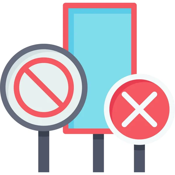 Stop Sign Icon Protest Related Vector Illustration — 스톡 벡터