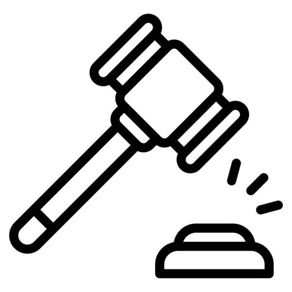 Gavel Icon Protest Related Vector Illustration — Stock Vector