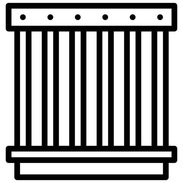 Käfig Symbol Protest Bezogene Vektorillustration — Stockvektor