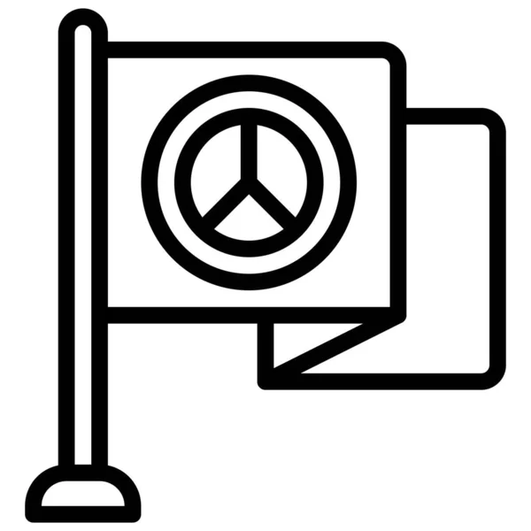 Знак Символа Мира Связанный Протестом Векторная Иллюстрация — стоковый вектор