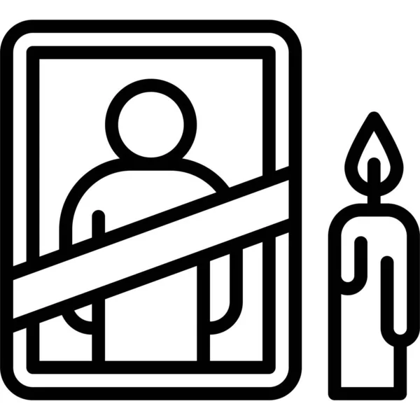 Funeral Icon Protest Related Vector Illustration — 스톡 벡터