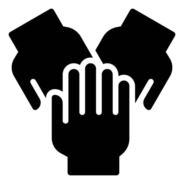 Collabrolate Hands Icon Protest Related Vector Illustration — Stock Vector