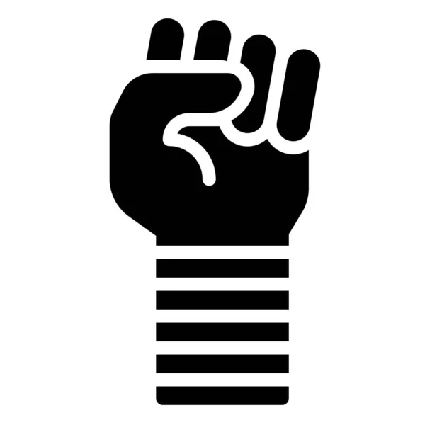 Язень Підняв Ікону Кулака Протест Пов Язаний Векторні Ілюстрації — стоковий вектор