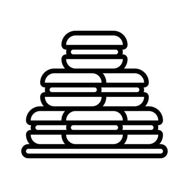 Makarna simgesi, Noel yemeği ve içecek vektör illüstrasyonu