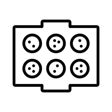 Kurabiyeler yemek tepsisi simgesi, Noel yemeği ve içecek vektör illüstrasyonunda