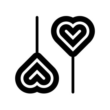 Lolipop ikonu, Noel yemeği ve içecek vektör illüstrasyonu