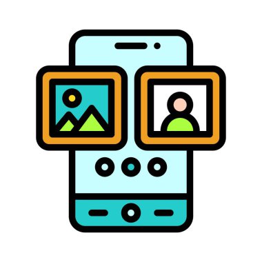 Fotoğraf Uygulaması simgesi, mobil uygulama vektör illüstrasyonuName