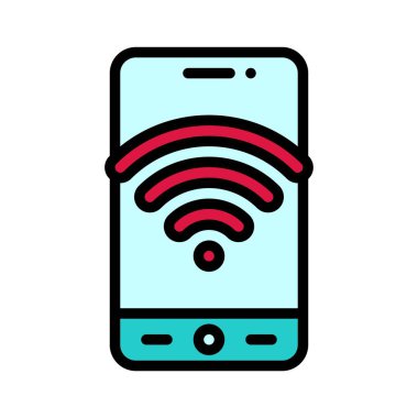 Wifi bağlantı simgesi, mobil uygulama vektör illüstrasyonuName