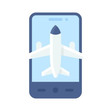 Uçak Uygulaması simgesi, mobil uygulama vektör illüstrasyonuName