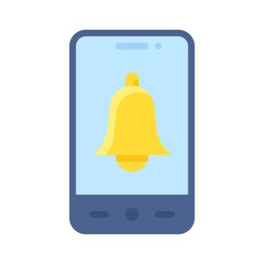 Bildirim Uygulaması simgesi, mobil uygulama vektör illüstrasyonu