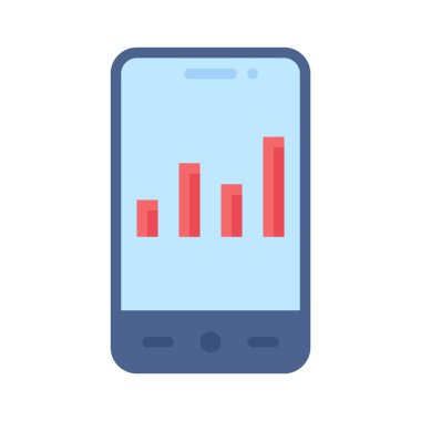 Veri Analizi Uygulaması simgesi, mobil uygulama vektör illüstrasyonu