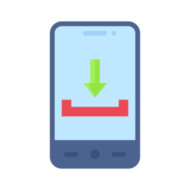 Simge indir veya kaydet, mobil uygulama vektör illüstrasyonuName