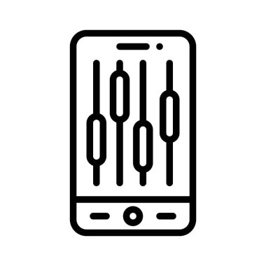 Denetim ve ayar simgesi, mobil uygulama vektör illüstrasyonu